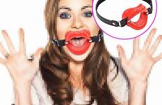 blow job lips lip mouth toy shape harness