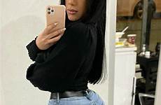 big girl sexy women thick jeans hips asian fashion curvy blue jean beautiful choose board thighs