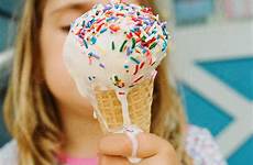 ice cream cone eating girl melting