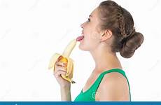 banana licking woman stock background preview