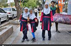 school girls iranian uniform stock street city iran editorial photography depositphotos