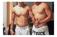 shirtless college jocks frat men off male muscular goofing 4x6 who
