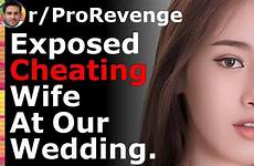 wife cheating exposed wedding her