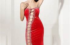 prom dress red slit long dresses sexy evening formal gowns mermaid gown cut beaded women cutouts fitted unique party charmeuse