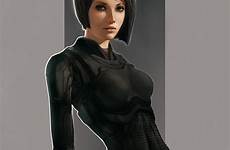 sci fi character concept girl cyberpunk female characters rpg 3d chris paoli assassin scifi armor clothing fantasy muldaur anime business