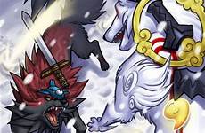 okami amaterasu wolf fight oki ammy fanpop fan deviantart celesse fanart wallpaper