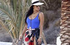 nicole scherzinger swimsuit blue upskirt mykonos