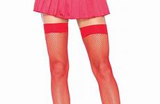 fishnet red nylon stocking stockings classic adult avenue leg