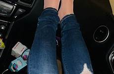 jeans pantyhose under ripped