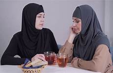 hijab modest calming comforting hugging friendship young