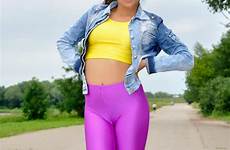 spandex leggings girls cute tights shiny hot lycra outfits pantyhose leotard saved glossy