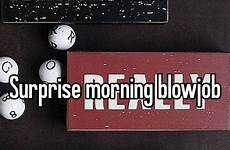 surprise blowjob morning