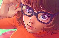 velma dinkley scooby anime doo wallpaper mouth head human organ ilya kuvshinov glasses eye illustration face cartoon drawing body color