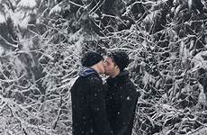 gay love snow winter men kissing cute choose board bed guy couples boys