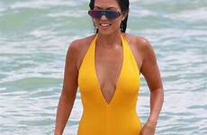 kardashian kourtney beach miami swimsuit sexy story hawtcelebs aznude