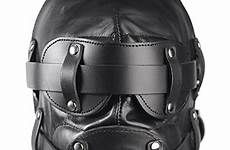 mask bdsm hood leather sex master restraint padded slave roleplay erotic couple toys