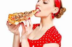 pizza eating sexy stock girl people huffingtonpost pinup pepperoni tip just getty via