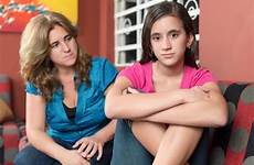 teen worried stepdaughter her mother looks sad daughter mom family