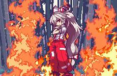 fujiwara touhou gif mokou pixel anime migel pixiv futoshi pants animated tumblr red zerochan