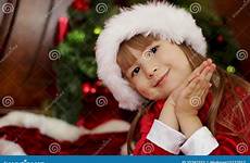 christmas little girl santa hat cute preview