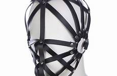 head cage bdsm hood bondage toys adult headgear restraints slave genuine mask fetish erotic leather kit game tryfm details