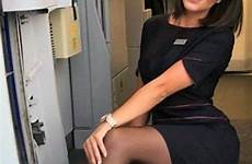 pantyhose attendant nylons airline hostess stewardess pilot