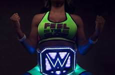 wwe naomi smackdown championship women glowing wrestling trinity glow fatu shows off divas total choose board