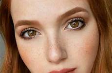 yeux redheads maquillage heads rousse marrons roux yesilmelek