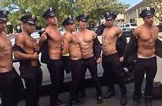 shirtless cops muscular male group hunks shot stripping 4x6 beefcake other c231