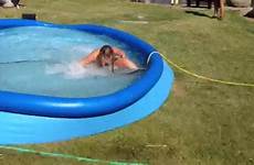 bikini loses pool girl bottom slip slide coachella waterfall jv save