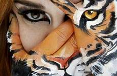 body painting tiger