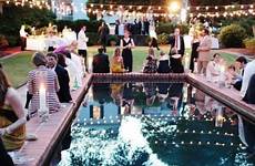 party pool backyard cocktail outdoor after wedding reception pulitzer lights lilly blowout weddings their ways style parties tips guide back
