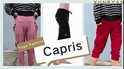 XUNRYAN Cargo Pants Womens Bootcut Yoga Workout Cropped Trousers Stretch Waist Athletic Fitness Sweatpants Casual Capri Pants