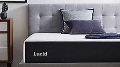 Lucid 14 Inch Twin XL Mattress – Medium Memory Foam Mattress – Bamboo Charcoal Foam – Gel Infused – Hypoallergenic Foam Mattress – Bed-In-A-Box- CertiPUR-US Certified, White