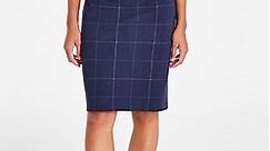 On 34th Women's Windowpane Plaid Pencil Skirt, Created for Macy's - Macy's