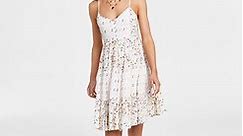 Lucky Brand Women's Printed Button-Front Minidress - Macy's