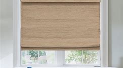 Keego Roman Shades for Windows Cordless Blackout Roman Window Shades Blinds 100% Natural Linen Hand-Made Roman Shade - Yellow (with Lining, Block 60%-90% Light) - 61"W x 72"H