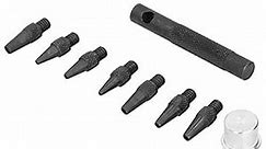 Interchangeable Hole Punch Set, 9PCS 25mm Punchable Head Round for Leather Craft DIY