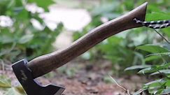 15" Camping Hatchet Axe - Camping Axe with 1045 High Carbon Steel - Hatchet Axe with Sheath - Bushcraft Axe with Handle - Splitting Hatchet for Chopping Wood - Hatchet Axe for Camping