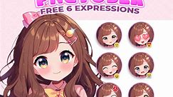 PNG Tuber Expressive PNG Tuber Girl Elegant Brown for Streamer Get 6 Poses Streams Stand Out PNG Tuber Twitch Twitch Streamer - Etsy