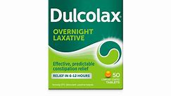 Dulcolax Bisacodyl Stimulant Laxative Pills for Overnight Constipation Relief, 5 mg, 50 Tablets