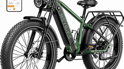 Heybike Brawn Electric Bike for Adults, 750W Fat Tire Ebikes with 48V 18Ah Removable Battery, 26'' Wheel Electric Mountain Bike, Hydraulic Front Fork Electric Bicycles