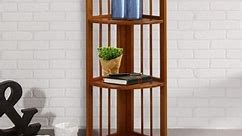 Mission 4-shelf Corner Folding Wood Bookcase - Bed Bath & Beyond - 13370469