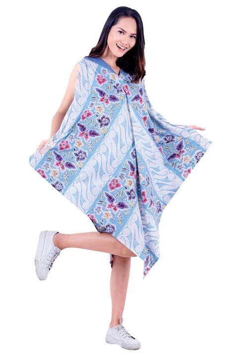 Busana bernuansa asia dari kain tenun sulawesi tenggara. Dress Batik Asimetris / Batik Pastel Alina Dress All Size ...