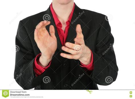 Applauding person stock image. Image of isolated ...