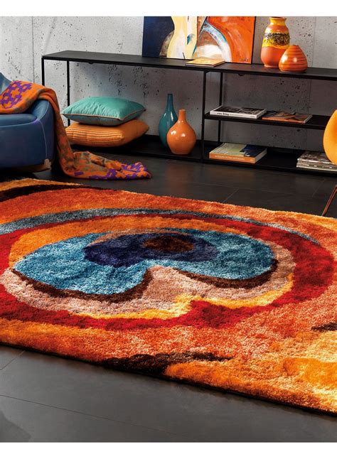 Tapis salon orange noir voilage salon orange deco salon orange gris grand tapis salon orange tapis orange blanc tapis salon vert er orange rideaux salon orange tapis salon vintage orange. Tapis lounge SHAGGY FUNKY 4 multicolore de la collection ...