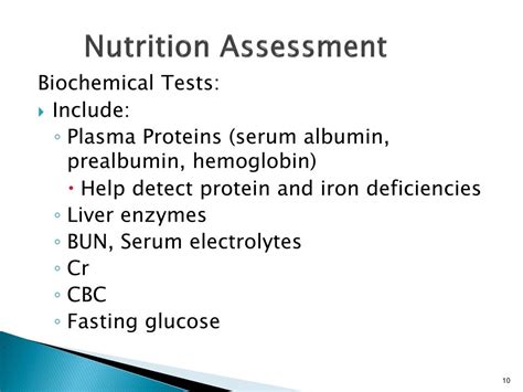 Physical exam conducted on the patient. PPT - Chapter 17 Nutritional Care PowerPoint Presentation ...