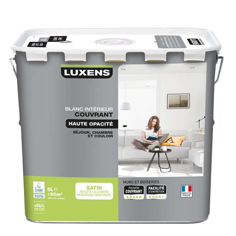 Peinture couleurs interieures luxens blanc calcaire 3 2 5 l. Luxens Peinture : Peinture paris 6 satin LUXENS 0.5 l ...