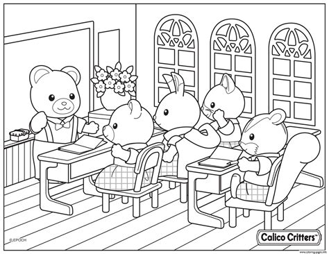 Calico critters of cloverleaf corners are timeless, classic toys that delight children and promote wholesome family values. Calico Critters Coloring Pages at GetColorings.com | Free ...