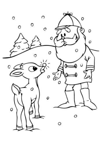 Santa claus flying across the sky with red nose reindeer. 25 Free Rudolph The Red Nosed Reindeer Coloring Pages ...